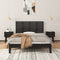 vidaXL - Hoofdbord - wandmontage - 126x3x63 - cm - massief - grenenhout - zwart