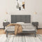 vidaXL - Hoofdbord - wandmontage - 126x3x63 - cm - massief - grenenhout - grijs