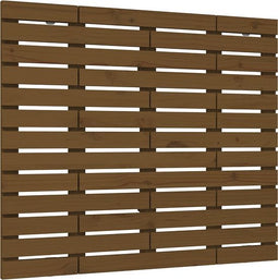 vidaXL - Hoofdbord - wandmontage - 126x3x91,5 - cm - grenenhout - honingbruin