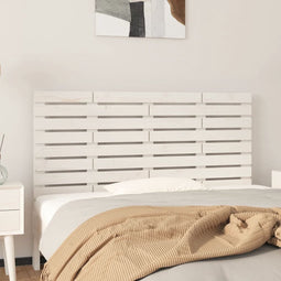 vidaXL - Hoofdbord - wandmontage - 146x3x63 - cm - massief - grenenhout - wit