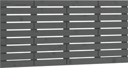 vidaXL - Hoofdbord - wandmontage - 146x3x63 - cm - massief - grenenhout - grijs