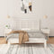 vidaXL - Hoofdbord - wandmontage - 146x3x63 - cm - massief - grenenhout - wit