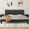 vidaXL - Hoofdbord - wandmontage - 166x3x63 - cm - massief - grenenhout - zwart