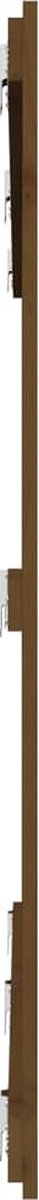 vidaXL - Hoofdbord - wandmontage - 204x3x110 - cm - grenenhout - honingbruin
