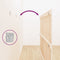 vidaXL - Hoofdbord - wandmontage - 204x3x110 - cm - massief - grenenhout - wit