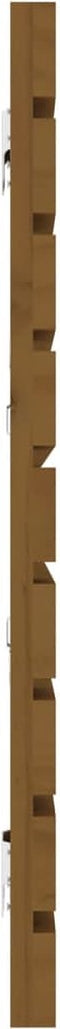 vidaXL - Hoofdbord - wandmontage - 206x3x63 - cm - grenenhout - honingbruin
