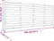 vidaXL - Hoofdbord - wandmontage - 206x3x91,5 - cm - massief - grenenhout - grijs