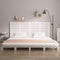 vidaXL - Hoofdbord - wandmontage - 206x3x91,5 - cm - massief - grenenhout - wit