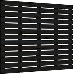 vidaXL - Hoofdbord - wandmontage - 81x3x91,5 - cm - massief - grenenhout - zwart