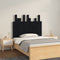 vidaXL - Hoofdbord - wandmontage - 95,5x3x80 - cm - massief - grenenhout - zwart