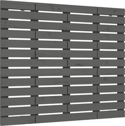 vidaXL - Hoofdbord - wandmontage - 96x3x91,5 - cm - massief - grenenhout - grijs