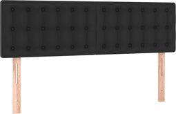 vidaXL - Hoofdbordem - 2 - st - 72x5x78/88 - cm - kunstleer - zwart