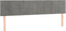 vidaXL - Hoofdborden - 2 - st - 100 - x - 5 - x - 78/88 - cm - fluweel - lichtgrijs