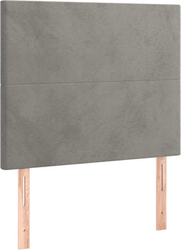 vidaXL - Hoofdborden - 2 - st - 100 - x - 5 - x - 78/88 - cm - fluweel - lichtgrijs