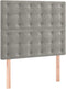 vidaXL - Hoofdborden - 2 - st - 100 - x - 5 - x - 78/88 - cm - fluweel - lichtgrijs