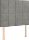 vidaXL - Hoofdborden - 2 - st - 100 - x - 5 - x - 78/88 - cm - fluweel - lichtgrijs