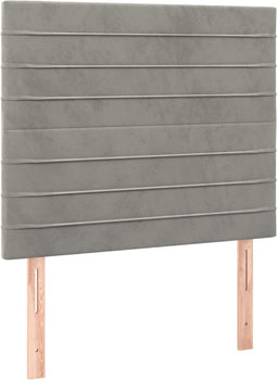 vidaXL - Hoofdborden - 2 - st - 100 - x - 5 - x - 78/88 - cm - fluweel - lichtgrijs