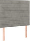 vidaXL - Hoofdborden - 2 - st - 100 - x - 5 - x - 78/88 - cm - fluweel - lichtgrijs