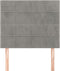 vidaXL - Hoofdborden - 2 - st - 100 - x - 5 - x - 78/88 - cm - fluweel - lichtgrijs