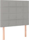 vidaXL - Hoofdborden - 2 - st - 100 - x - 5 - x - 78/88 - cm - stof - lichtgrijs