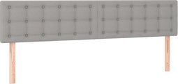 vidaXL - Hoofdborden - 2 - st - 100 - x - 5 - x - 78/88 - cm - stof - lichtgrijs