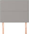vidaXL - Hoofdborden - 2 - st - 100 - x - 5 - x - 78/88 - cm - stof - lichtgrijs