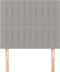 vidaXL - Hoofdborden - 2 - st - 100 - x - 5 - x - 78/88 - cm - stof - lichtgrijs