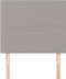 vidaXL - Hoofdborden - 2 - st - 100 - x - 5 - x - 78/88 - cm - stof - lichtgrijs