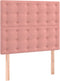 vidaXL - Hoofdborden - 2 - st - 100x5x78/88 - cm - fluweel - roze