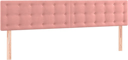 vidaXL - Hoofdborden - 2 - st - 100x5x78/88 - cm - fluweel - roze