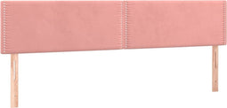vidaXL - Hoofdborden - 2 - st - 100x5x78/88 - cm - fluweel - roze