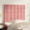 vidaXL - Hoofdborden - 2 - st - 100x5x78/88 - cm - fluweel - roze