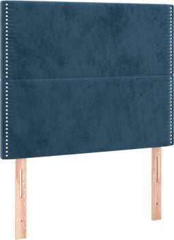 vidaXL - Hoofdborden - 2 - st - 100x5x78/88 - cm - fluweel - donkerblauw