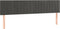 vidaXL - Hoofdborden - 2 - st - 100x5x78/88 - cm - fluweel - donkergrijs