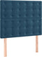 vidaXL - Hoofdborden - 2 - st - 100x5x78/88 - cm - fluweel - donkerblauw