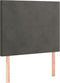 vidaXL - Hoofdborden - 2 - st - 100x5x78/88 - cm - fluweel - donkergrijs