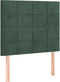 vidaXL - Hoofdborden - 2 - st - 100x5x78/88 - cm - fluweel - donkergroen