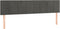 vidaXL - Hoofdborden - 2 - st - 100x5x78/88 - cm - fluweel - donkergrijs