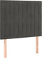 vidaXL - Hoofdborden - 2 - st - 100x5x78/88 - cm - fluweel - donkergrijs