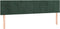 vidaXL - Hoofdborden - 2 - st - 100x5x78/88 - cm - fluweel - donkergroen