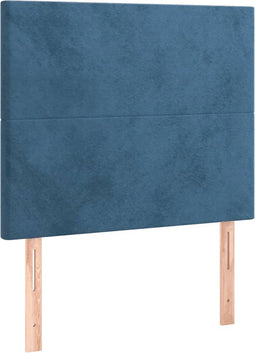 vidaXL - Hoofdborden - 2 - st - 100x5x78/88 - cm - fluweel - donkerblauw