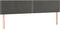 vidaXL - Hoofdborden - 2 - st - 100x5x78/88 - cm - fluweel - donkergrijs
