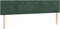 vidaXL - Hoofdborden - 2 - st - 100x5x78/88 - cm - fluweel - donkergroen