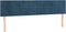 vidaXL - Hoofdborden - 2 - st - 100x5x78/88 - cm - fluweel - donkerblauw