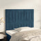vidaXL - Hoofdborden - 2 - st - 100x5x78/88 - cm - fluweel - donkerblauw