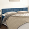 vidaXL - Hoofdborden - 2 - st - 100x5x78/88 - cm - fluweel - donkerblauw