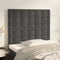vidaXL - Hoofdborden - 2 - st - 100x5x78/88 - cm - fluweel - donkergrijs