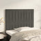 vidaXL - Hoofdborden - 2 - st - 100x5x78/88 - cm - fluweel - donkergrijs