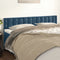 vidaXL - Hoofdborden - 2 - st - 100x5x78/88 - cm - fluweel - donkerblauw