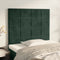 vidaXL - Hoofdborden - 2 - st - 100x5x78/88 - cm - fluweel - donkergroen